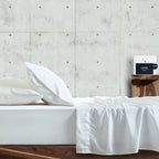 Σετ Σεντόνια με Λάστιχο Cannon Stonewashed 160X200+35 White